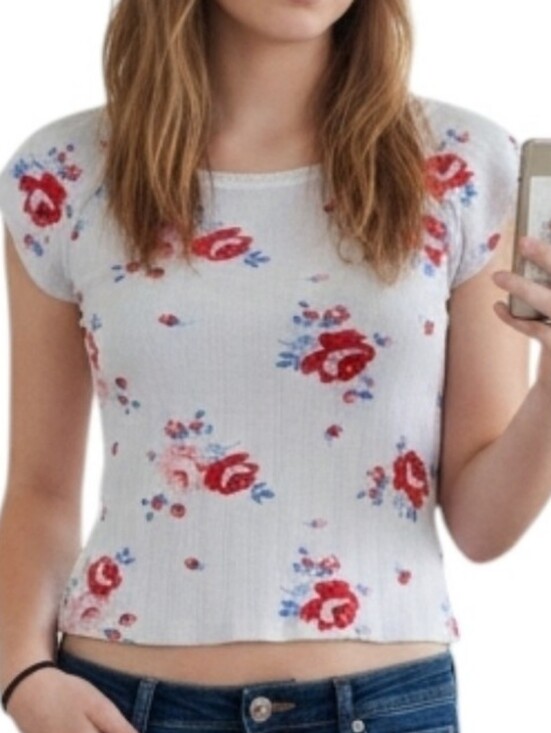 GAP Other - Gap Pointelle Baby Tee Girls Large Cotton Y2K